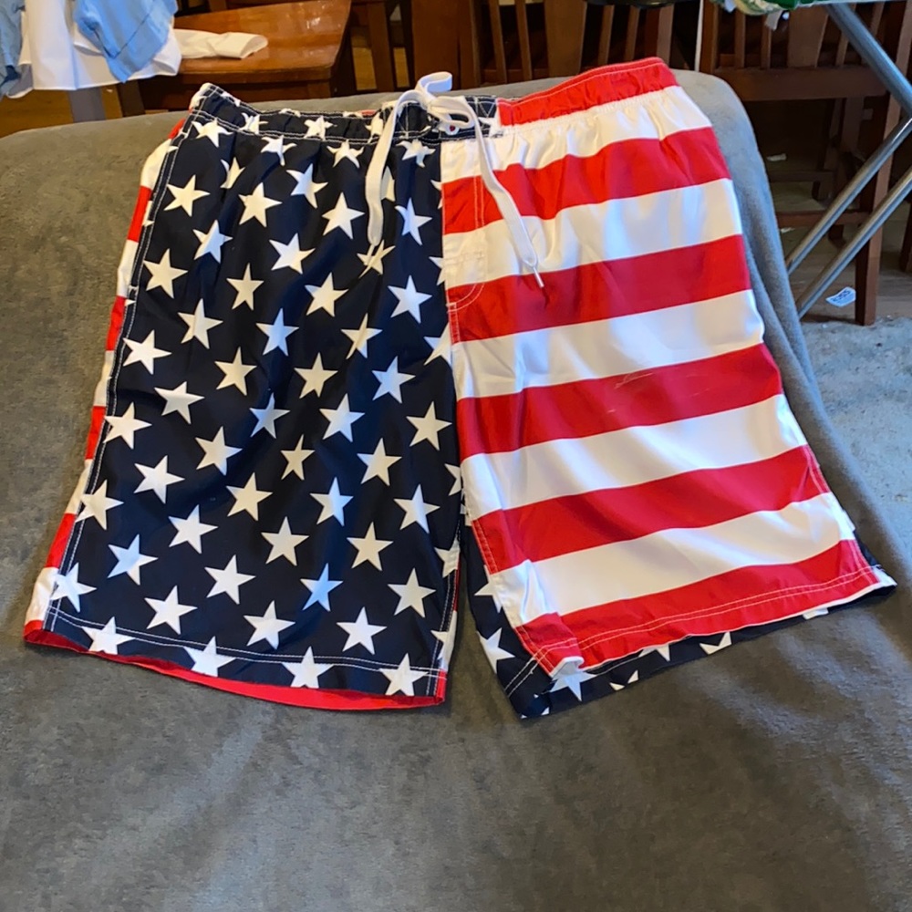 Faded Glory swim trunks, size XL. Couple white streaks, see photos.